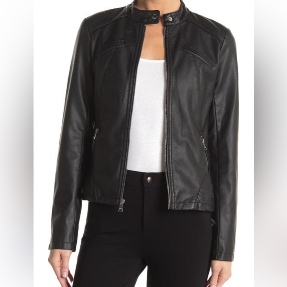 Guess faux leather jacket Large